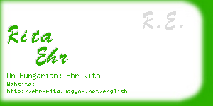 rita ehr business card
